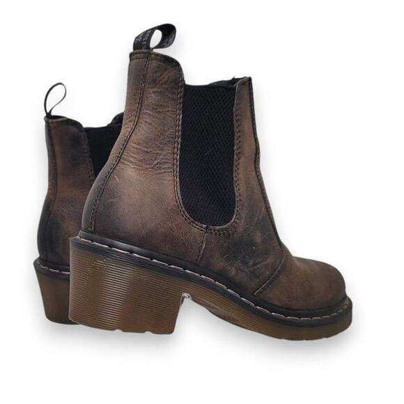 Dr. Martens Distressed Brown Ankle Booties - Picture 9 of 11